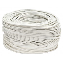 Cabeus UTP-4P-Cat.6-SOLID-LSZH-WH Кабель витая пара UTP (U/UTP), категория 6, 4 пары (23 AWG), одножильный, LSZH нг(А)-HF, белый (305 м), длина