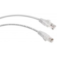 Патч-корд UTP, неэкранированный, категория 5e, 5м, белый, PVC, Cabeus, PC-UTP-RJ45-Cat.5e-5m-WH