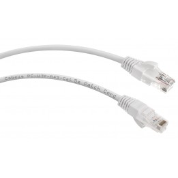 Патч-корд UTP, неэкранированный, категория 5e, 5м, белый, PVC, Cabeus, PC-UTP-RJ45-Cat.5e-5m-WH