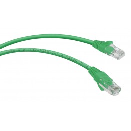 Патч-корд UTP, неэкранированный, категория 6, 5м, зеленый, PVC, Cabeus, PC-UTP-RJ45-Cat.6-5m-GN