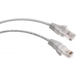 Патч-корд UTP, неэкранированный, категория 5e, 0.3м, серый, PVC, Cabeus, PC-UTP-RJ45-Cat.5e-0.3m