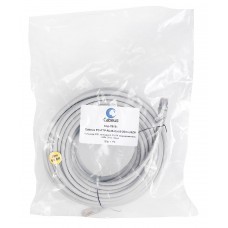 Патч-корд FTP, экранированный, категория 6, 20м, серый, LSZH, Cabeus, PC-FTP-RJ45-Cat.6-20m-LSZH