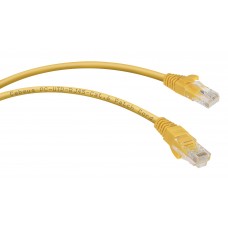 Патч-корд UTP, неэкранированный, категория 6, 2м, желтый, PVC, Cabeus, PC-UTP-RJ45-Cat.6-2m-YL