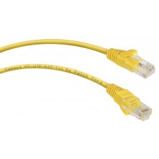 Патч-корд UTP, неэкранированный, категория 5e, 3м, желтый, PVC, Cabeus, PC-UTP-RJ45-Cat.5e-3m-YL