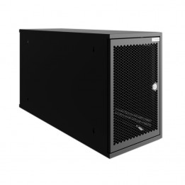 Шкаф серверный настенно-напольный KBOX 19" 7U 380x1000x570 (ШxГxВ) дверь перф.-перф. черный (RAL 9005), KBOX-38100.07.03.03-BK