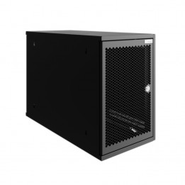 Шкаф серверный настенно-напольный KBOX 19" 7U 380x800x570 (ШxГxВ) дверь перф.-перф. черный (RAL 9005), KBOX-3880.07.03.03-BK