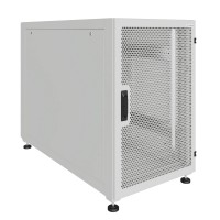 Шкаф телекоммуникационный напольный Prime 19" 18U 600x600x910 (ШxГxВ) дверь перфорированная/металл серый (RAL 7035), SRM01-6060.18.03.01-GY
