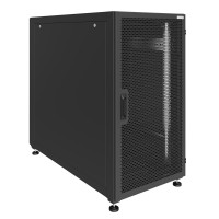 Шкаф телекоммуникационный напольный Prime 19" 22U 600x600x1090 (ШxГxВ) дверь перфорированная/металл черный (RAL 9005), SRM01-6060.22.03.01-BK