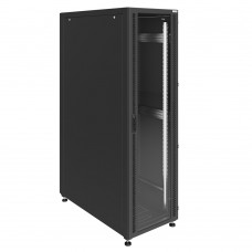Шкаф телекоммуникационный напольный Prime 19" 42U 800x800x1980 (ШxГxВ) дверь стекло-металл черный (RAL 9005), SRM01-8080.42.02.01-BK