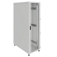 Шкаф телекоммуникационный напольный Prime 19" 42U 600x600x1980 (ШxГxВ) дверь стекло-металл серый (RAL 7035), SRM01-6060.42.02.01-GY