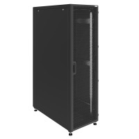 Шкаф телекоммуникационный напольный Prime 19" 42U 600x600x1980 (ШxГxВ) дверь перфорированная/металл черный (RAL 9005), SRM01-6060.42.03.01-BK