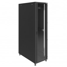 Шкаф телекоммуникационный напольный Prime 19" 47U 600x800x2200 (ШxГxВ) дверь стекло-металл черный (RAL 9005), SRM01-6080.47.02.01-BK