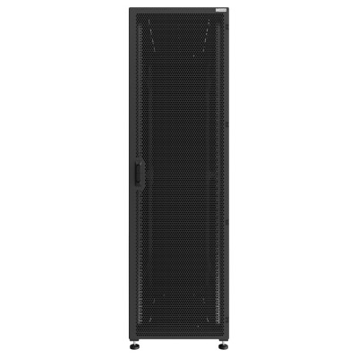 Шкаф телекоммуникационный напольный Prime 19" 42U 800x800x1980 (ШхГхВ), дверь двойная перфорированная, черный (RAL 9005), SRM01-8080.42.04.04-BK