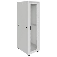 Шкаф телекоммуникационный напольный Lite 19" 42U 600x600x2014 (ШxГxВ) дверь стекло-металл серый (RAL 7035), SRM02-6060.42.02.01-GY