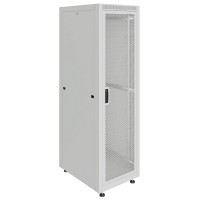 Шкаф телекоммуникационный напольный Lite 19" 42U 600x600x2014 (ШxГxВ) дверь перфорированная/металл серый (RAL 7035), SRM02-6060.42.03.01-GY