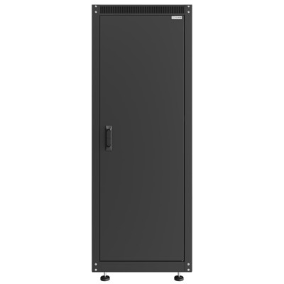 Шкаф телекоммуникационный напольный Lite 19" 12U 600x600x680 (ШxГxВ) дверь металл-металл черный (RAL 9005), SRM02-6060.12.01.01-BK