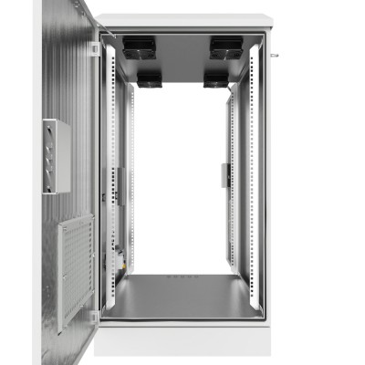 Шкаф климатический напольный две двери ip54 19" 22U 600x856x1205 (ШxГxВ) серый (RAL 7035), SRT03-6080.22.2-GY