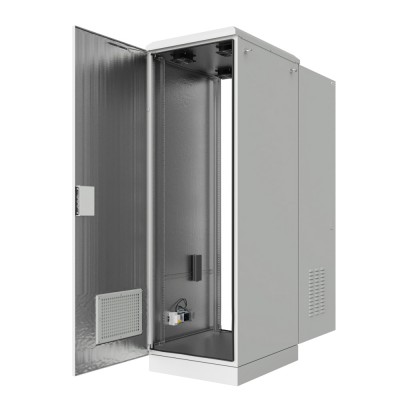 Шкаф климатический напольный две двери ip54 19" 42U 600x856x2100 (ШxГxВ) серый (RAL 7035), SRT03-6080.42.2-GY