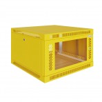 Шкаф телекоммуникационный настенный Prime 19" 6U 600x350x370 (ШxГxВ) дверь стекло желтый (RAL 1023), SRW01-6035.06.02-YL