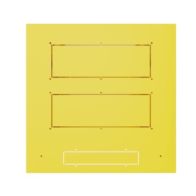 Шкаф телекоммуникационный настенный Prime 19" 12U 600x600x630 (ШxГxВ) дверь стекло желтый (RAL 1023), SRW01-6060.12.02-YL