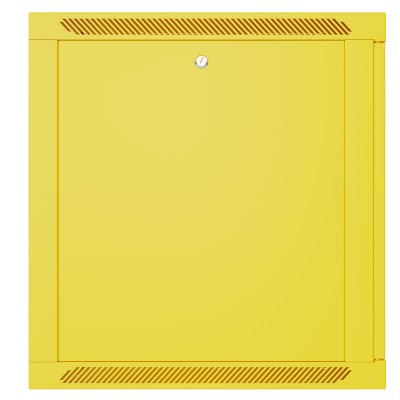 Шкаф телекоммуникационный настенный Prime 19" 12U 600x600x630 (ШxГxВ) дверь стекло желтый (RAL 1023), SRW01-6060.12.02-YL
