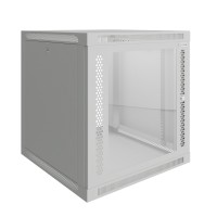 Шкаф телекоммуникационный настенный Prime 19" 12U 600x600x630 (ШxГxВ) дверь стекло серый (RAL 7035), SRW01-6060.12.02-GY