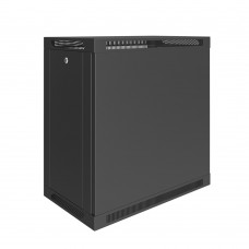 Шкаф телекоммуникационный настенный Prime 19" 12U 600x450x630 (ШxГxВ) дверь металл черный (RAL 9005), SRW01-6045.12.01-BK