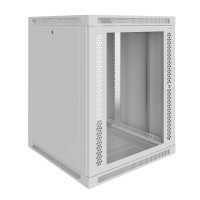 Шкаф телекоммуникационный настенный Prime 19" 15U 600x650x760 (ШxГxВ) дверь стекло серый (RAL 7035), SRW01-6065.15.02-GY
