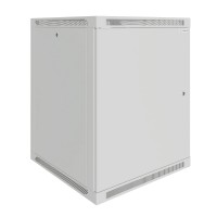 Шкаф телекоммуникационный настенный Prime 19" 15U 600x600x760 (ШxГxВ) дверь металл серый (RAL 7035), SRW01-6060.15.01-GY
