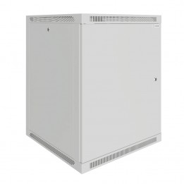 Шкаф телекоммуникационный настенный Prime 19" 15U 600x600x760 (ШxГxВ) дверь металл серый (RAL 7035), SRW01-6060.15.01-GY