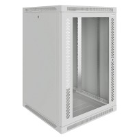 Шкаф телекоммуникационный настенный Prime 19" 18U 600x600x900 (ШxГxВ) дверь стекло серый (RAL 7035), SRW01-6060.18.02-GY