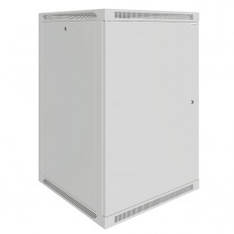 Шкаф телекоммуникационный настенный Prime 19" 18U 600x650x900 (ШxГxВ) дверь металл серый (RAL 7035), SRW01-6065.18.01-GY
