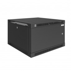 Шкаф телекоммуникационный настенный Prime 19" 6U 600x600x370 (ШxГxВ) дверь металл черный (RAL 9005), SRW01-6060.06.01-BK