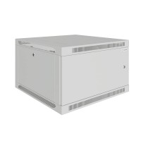Шкаф телекоммуникационный настенный Prime 19" 6U 600x600x370 (ШxГxВ) дверь металл серый (RAL 7035), SRW01-6060.06.01-GY