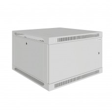 Шкаф телекоммуникационный настенный Prime 19" 6U 600x600x370 (ШxГxВ) дверь металл серый (RAL 7035), SRW01-6060.06.01-GY