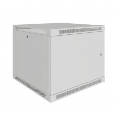 Шкаф телекоммуникационный настенный Prime 19" 9U 600x600x500 (ШxГxВ) дверь металл серый (RAL 7035), SRW01-6060.09.01-GY