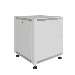 Шкаф телекоммуникационный настенно-напольный Univers 19" 12U 600x650x630 (ШxГxВ) дверь металл серый (RAL 7035), SRW02-6065.12.01-GY