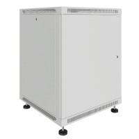 Шкаф телекоммуникационный настенно-напольный Univers 19" 15U 600x600x760 (ШxГxВ) дверь металл серый (RAL 7035), SRW02-6060.15.01-GY