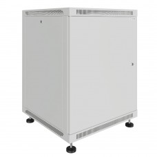 Шкаф телекоммуникационный настенно-напольный Univers 19" 15U 600x600x760 (ШxГxВ) дверь металл серый (RAL 7035), SRW02-6060.15.01-GY