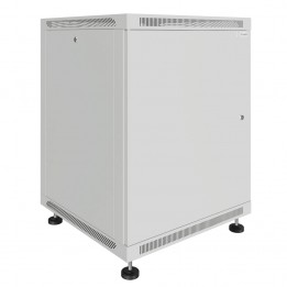 Шкаф телекоммуникационный настенно-напольный Univers 19" 15U 600x600x760 (ШxГxВ) дверь металл серый (RAL 7035), SRW02-6060.15.01-GY