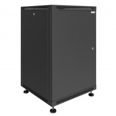 Шкаф телекоммуникационный настенно-напольный Univers 19" 22U 600x600x1040 (ШxГxВ) дверь металл черный (RAL 9005), SRW02-6060.22.01-BK