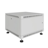 Шкаф телекоммуникационный настенно-напольный Univers 19" 6U 600x600x370 (ШxГxВ) дверь металл серый (RAL 7035), SRW02-6060.06.01-GY