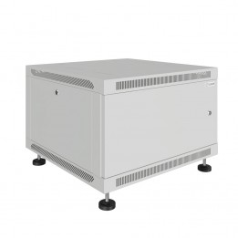 Шкаф телекоммуникационный настенно-напольный Univers 19" 6U 600x600x370 (ШxГxВ) дверь металл серый (RAL 7035), SRW02-6060.06.01-GY