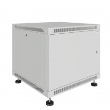 Шкаф телекоммуникационный настенно-напольный Univers 19" 9U 600x600x500 (ШxГxВ) дверь металл серый (RAL 7035), SRW02-6060.09.01-GY