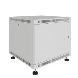 Шкаф телекоммуникационный настенно-напольный Univers 19" 9U 600x600x500 (ШxГxВ) дверь металл серый (RAL 7035), SRW02-6060.09.01-GY