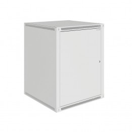 Шкаф телекоммуникационный настенный Lite 19" 15U 600x600x770 (ШxГxВ) дверь металл серый (RAL 7035), SRW03-6060.15.01-GY