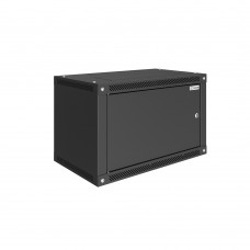 Шкаф телекоммуникационный настенный Lite 19" 6U 600x600x370 (ШxГxВ) дверь металл черный (RAL 9005), SRW03-6060.06.01-BK