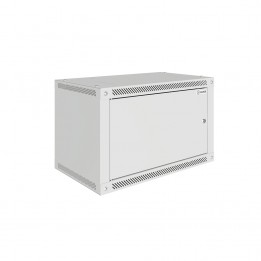 Шкаф телекоммуникационный настенный Lite 19" 6U 600x600x370 (ШxГxВ) дверь металл серый (RAL 7035), SRW03-6060.06.01-GY