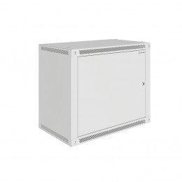 Шкаф телекоммуникационный настенный Lite-S 19" 9U 600x600x505 (ШxГxВ) дверь металл серый (RAL 7035), SRW04-6060.09.01-GY