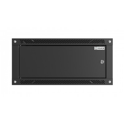 Шкаф телекоммуникационный настенный Lite 19" 6U 600x350x370 (ШxГxВ) дверь металл черный (RAL 9005), SRW03-6035.06.01-BK